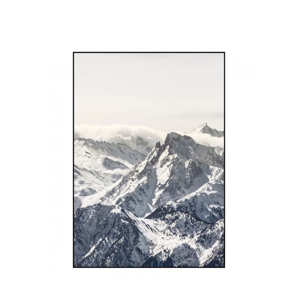 White Mountain Printed Photo in Black Frame (70 cm x 100 cm) – Arturo